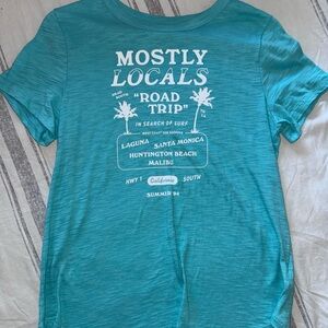 Old Navy Teal Road Trip Graphic Tee